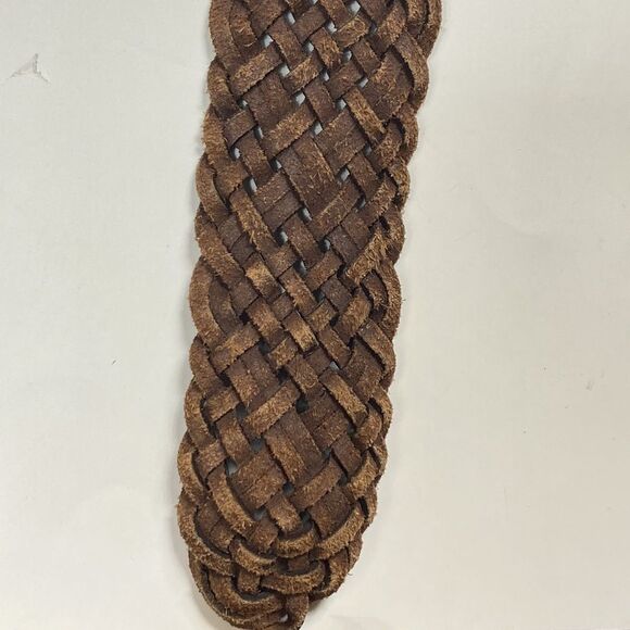 VINTAGE GENUINE LEATHER MADE IN INDIA UNIXES BELT SIZE L - Picture 6 of 11